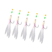 5Pcs Fishing Sea Rigs Sturdy with Luminous Beads for Freshwater Macker