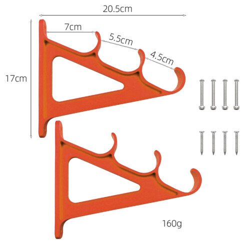 2 Pieces Fishing Rod Storage Rack Practical Durable for Wall Garage Do 1