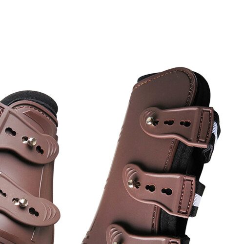 Horse Pu Shell Neoprene Lined Front/Rear Leg Boots Sets Front+Rear Bro 2