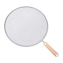 Splatter Screen for Frying Pan with Comfortable Grip Handle Oil Splash