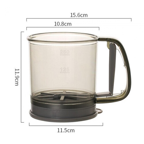Baking Flour Sifter Cup Kitchen Semi Automatic Flour Filters for Cocoa 1