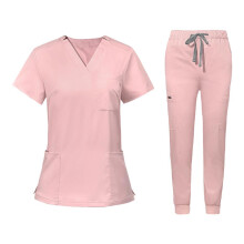 Nursing Uniforms Scrub Set Nurse Top and Pants for Pet Shop SPA Cosmet