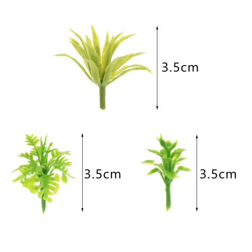 100Pcs Simulation Miniature Grass for Railway Miniature Scenery Garden 1