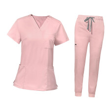 Nursing Uniforms Scrub Set Nurse Top and Pants for Pet Shop SPA Cosmet