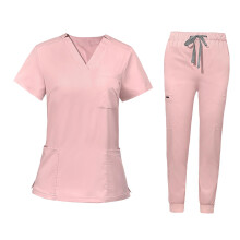 Nursing Uniforms Scrub Set Nurse Top and Pants for Pet Shop SPA Cosmet