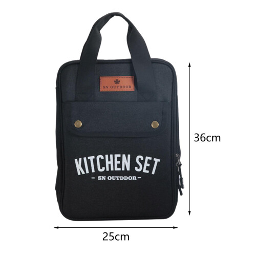 Camping Utensils Organizer Portable Cookware Bag for Backpacking BBQ K 1