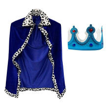 King Robe and Crown Halloween Costume Cosplay Children Girls Boys Cloa