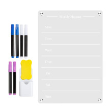 Magnetic Dry Erase Board Clear Acrylic Magnetic Whiteboard for Fridge