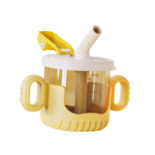 Sippy Cups 10Oz/300ml Silicone Training Cup for Children Yellow