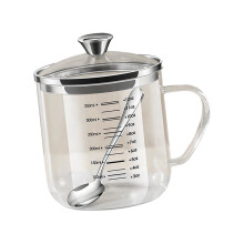 Glass Measuring Cup with Lid Glass Beaker for Milk Housewarming Gifts