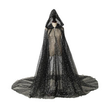 Hooded Cloak for Women Durable Shiny for Adults Wedding Cape for Stage