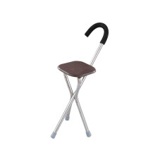 Folding Cane Seat Comfortable Handle 34inch Tall Anti Slip Crutch Chai