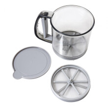 Baking Flour Sifter Cup Kitchen Semi Automatic Flour Filters for Cocoa