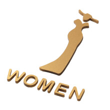 Toilet Sign Self Stick Board Male Female Bathroom Decor Easy Install W
