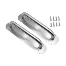 2Pcs Door Handles Door Plate with Handle for Composite Door Warehouse