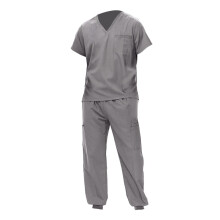 Uniform Scrub Set for Men Top and Pants V Neck Soft Workwear for Cosme