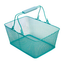Shopping Basket Metal Simple Easy to Clean with Handles for Supermarke