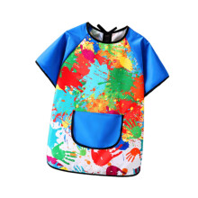 Kids Art Smock Multipurpose Soft Baby Feeding Bib for Garden Feeding D