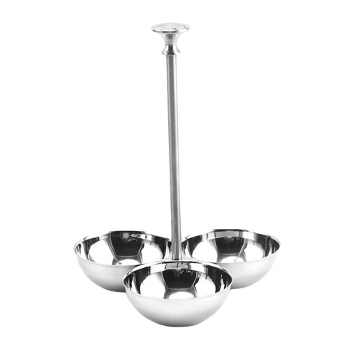 Snack Serving Bowl 3 Section Serving Bowls Set for Side Dishes Dessert
