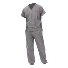 Uniform Scrub Set for Men Top and Pants V Neck Soft Workwear for Cosme