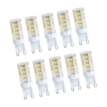 10Pcs G9 LED Bulbs 5W Soft Light Energetic 360 Beam Angle Replacement