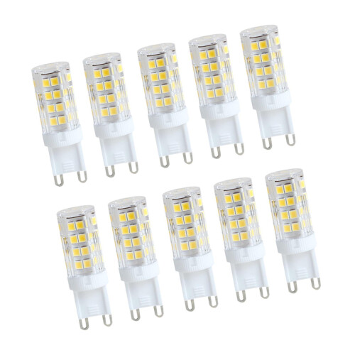 10Pcs G9 LED Bulbs 5W Soft Light Energetic 360 Beam Angle Replacement