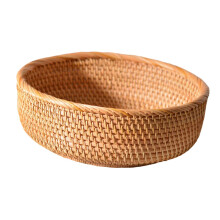 Rattan Basket Storage Basket Decorative Woven Bowl for Food Bread Vege