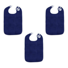 3Pcs Adult Bibs Reusable Large Adult Feeding Bibs for Elderly Unisex S