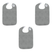 3Pcs Adult Bibs Reusable Large Adult Feeding Bibs for Elderly Unisex S