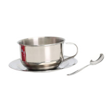 Coffee Mug with Saucer Spoon Handle 200ml Tea Cup for Restaurant Offic