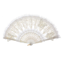 Lace Folding Handheld Fan Retro Handheld Fan for Weddings Show Dancing