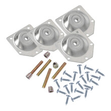 4x Furniture Leg Mounting Plates Set Hardware for Seat Sofa Furniture
