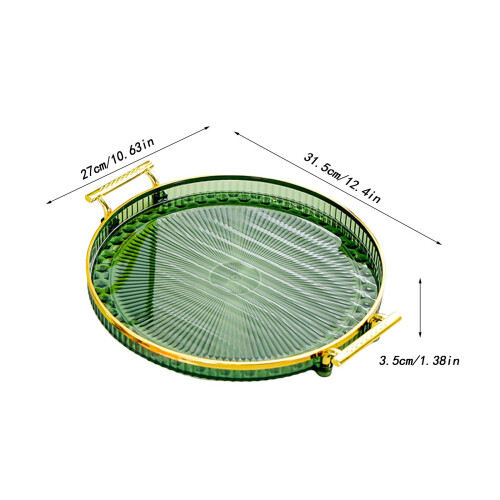 Fruit Tray Creative Portable Round Serving Tray for Hotel Countertop K 1