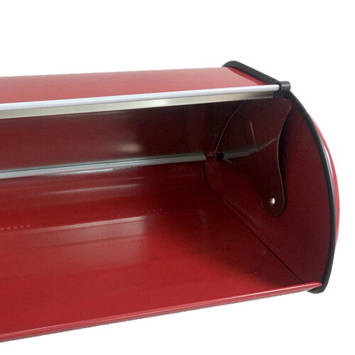 Roll Top Bread Bin Multipurpose Metal Bread Box for Kitchen Entrance C 2