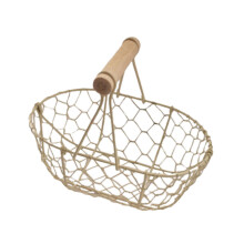 Wire Egg Basket Retro Rustic Iron Storage Basket for Farmhouse Tableto