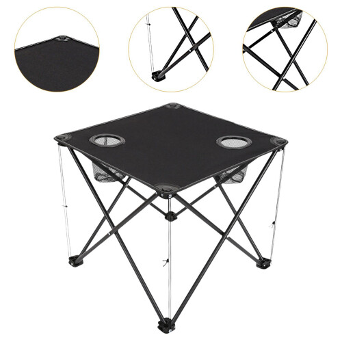 Folding Table Compact Table Portable Iron for 2 People for Beach Campi 2