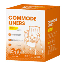 30Pcs Bedside Commode Liners for Adult Trash Bags Camping Toilet Seat