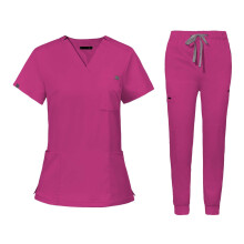 Nursing Uniforms Scrub Set Nurse Top and Pants for Cosmetology Pet Gro