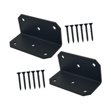 Right Angle L Bracket Black 90 Degree Corner Brace for Bookshelf Chair