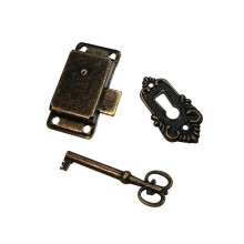 3x Cabinet Door Lock Antique Design Sturdy for Jewelry Boxes Furniture