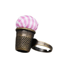 Pin Cushion Ring Metal Thimble Pin Holder for Needlework Knitting Stit