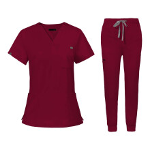 Nursing Uniforms Scrub Set Nurse Top and Pants for Cosmetology Pet Gro