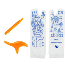 Reflexology Socks with Zones Marked Soft Hosiery Acupoint Illustration