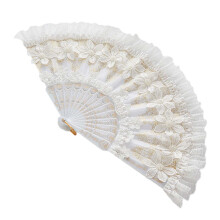 Lace Folding Handheld Fan Retro Handheld Fan for Weddings Show Dancing