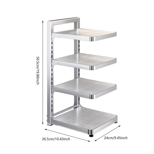 Pot Pan Rack Adjustable Height Standing Pot Rack for Countertop Home C 1