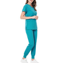 Uniforms Scrub Set Nurse Top and Pants Stretch Comfortable Suit with P