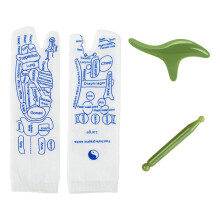 Reflexology Socks with Zones Marked Soft Hosiery Acupoint Illustration