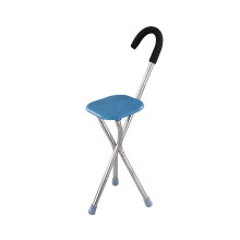 Folding Cane Seat Comfortable Handle 34inch Tall Anti Slip Crutch Chai