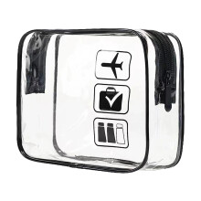 Clear Makeup Bag Bag for Essentials Traveling Bathroom Black