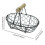 Wire Egg Basket Retro Rustic Iron Storage Basket for Farmhouse Tableto 2